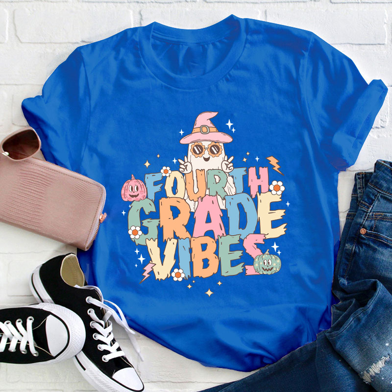 Personalized Grade Boo Vibe Teacher T-Shirt