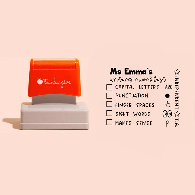 Personalized Junior Writing Checklist Large Rectangle Stamp