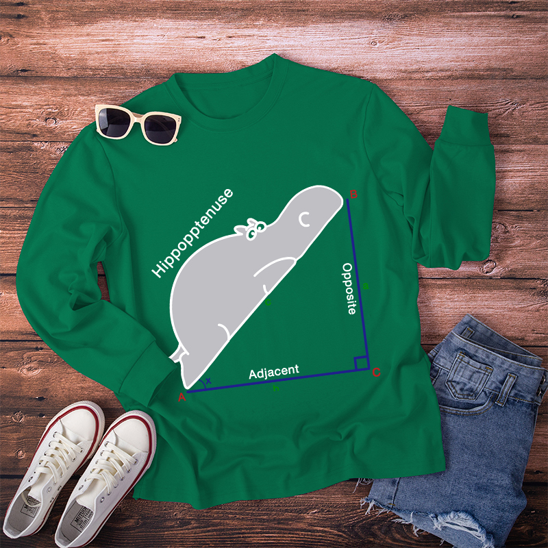 Hippopotenuse Long Sleeve T-Shirt