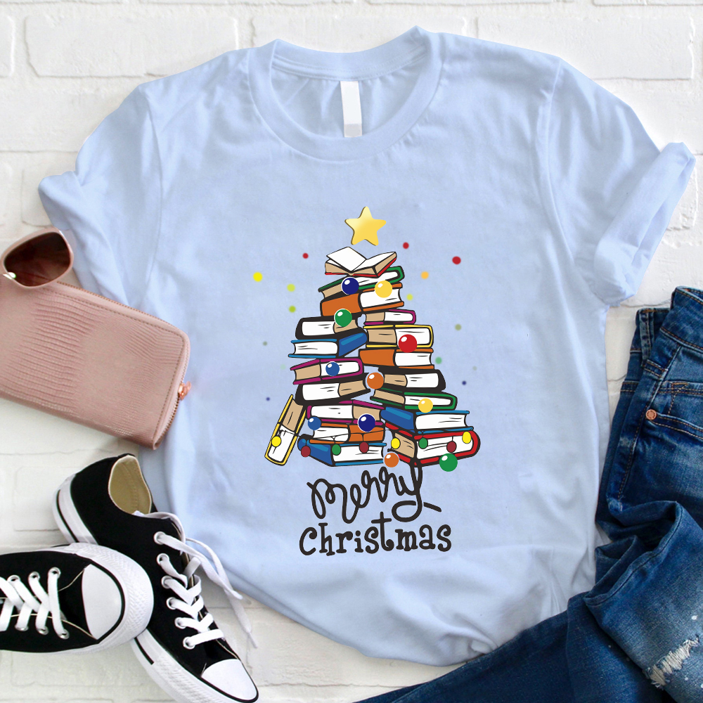 Merry Christmas Books T-Shirt