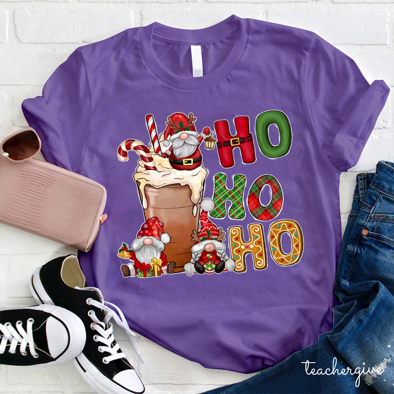 Ho Ho Ho Here Comes The Santa Teacher T-Shirt