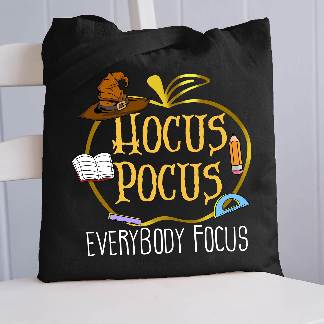 Hocus Pocus Everybody Focus Teacher Tote Bag
