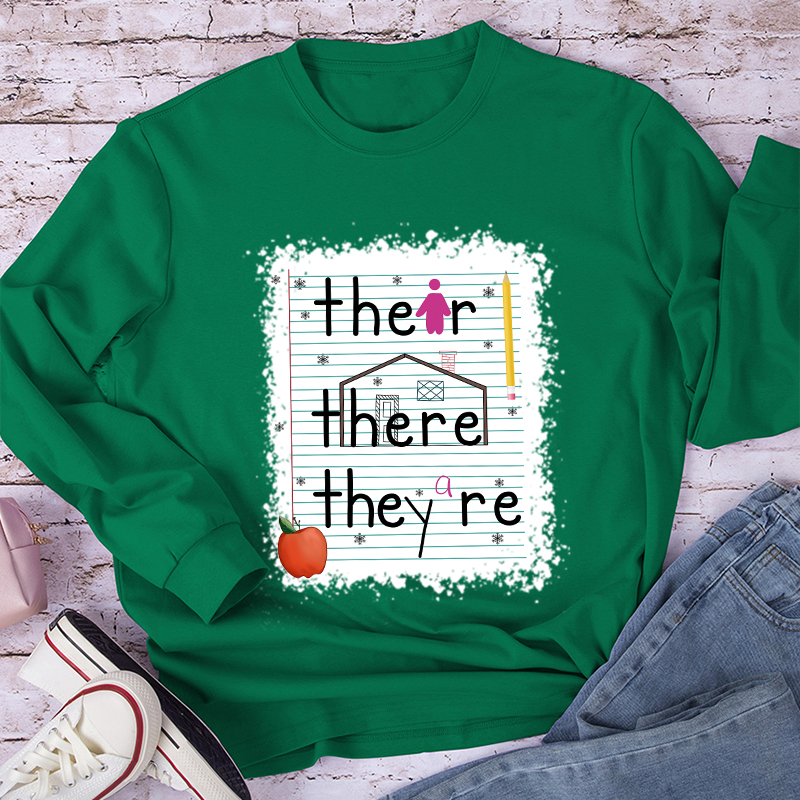 Their There They Are Book Long Sleeve T-Shirt