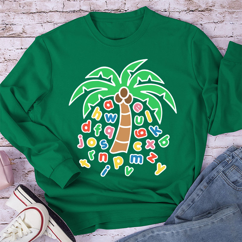 Letters Were Raining Down On The Coconut Trees Long Sleeve T-Shirt