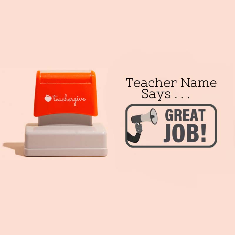 Personalized Great Job Large Rectangle Stamp