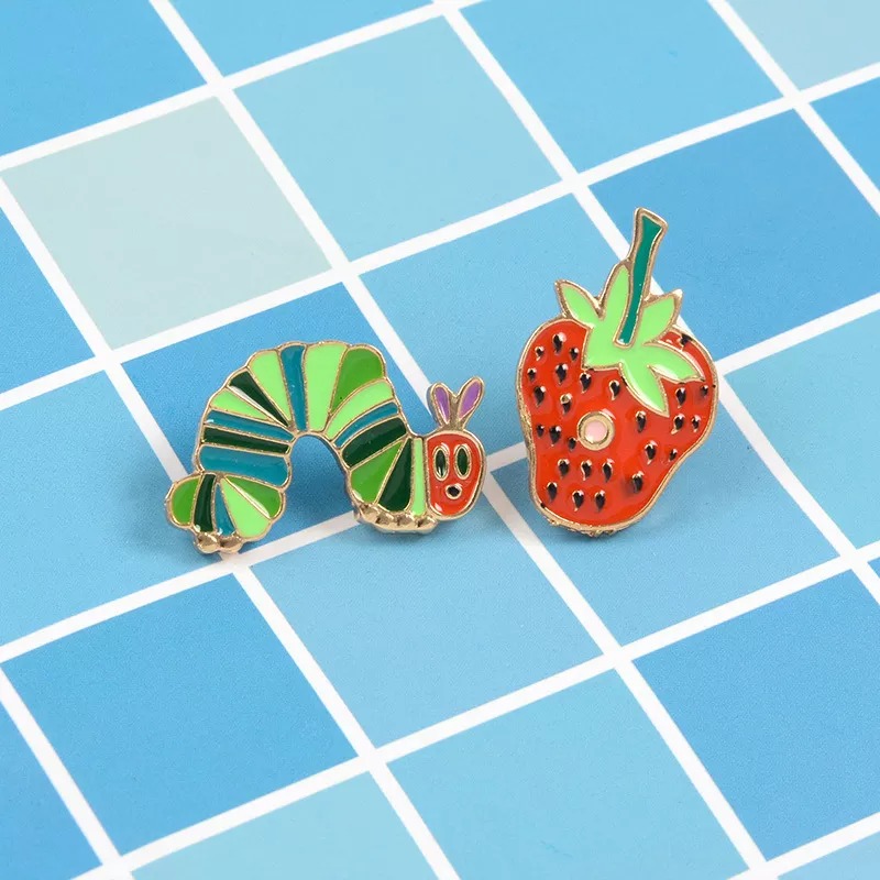 Lovely Caterpillar Strawberry Pin Set