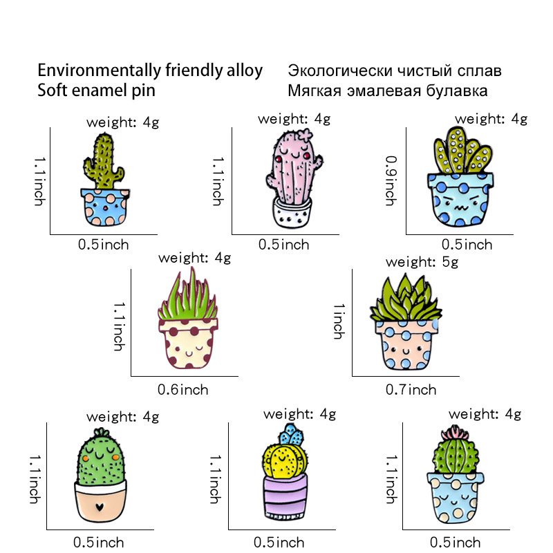 Cactus Friends Pin Set