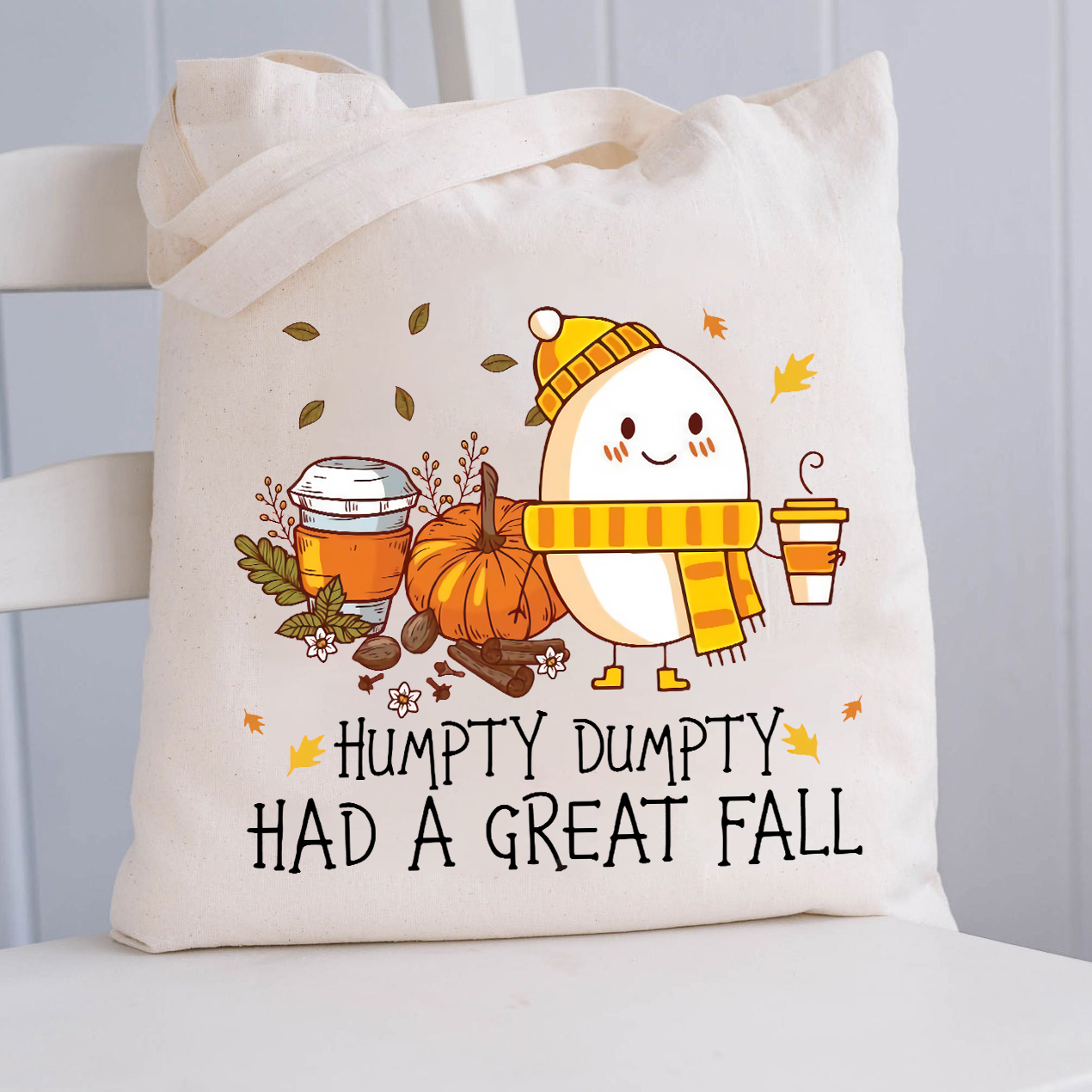 Humpty Dumpty Had A Great Fall Halloween Tote Bag