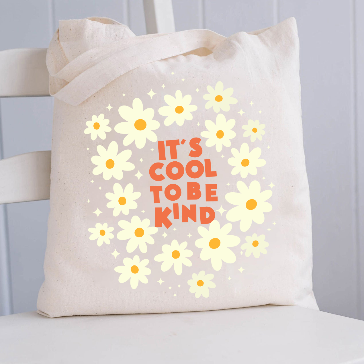 It's Cool To Be Kind Daisy Tote Bag