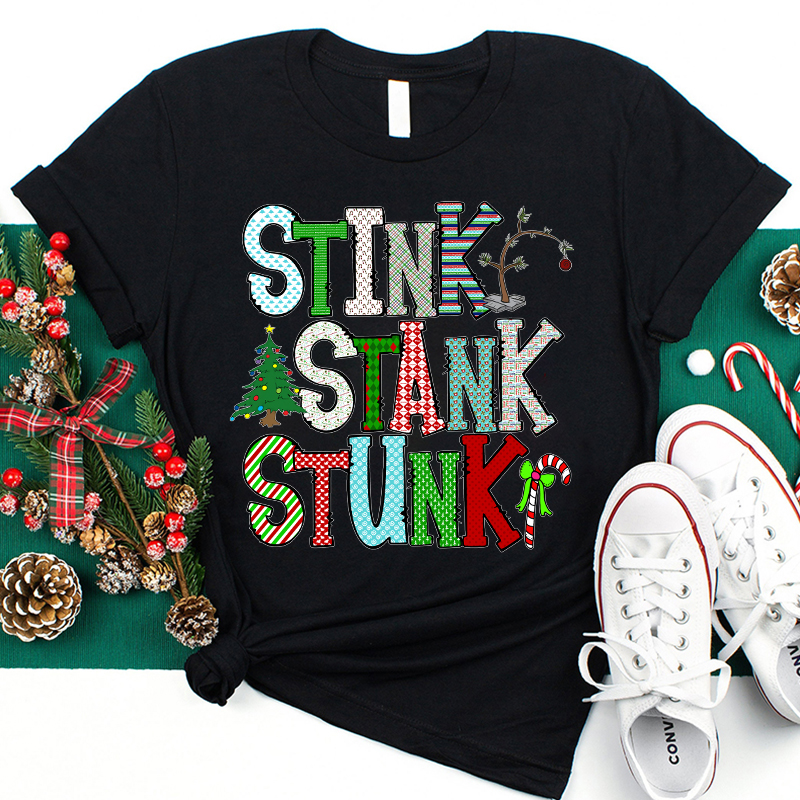 Stink Stank Stunk Candy Canes Teacher T-Shirt