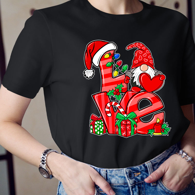 Gnomes' Loving Heart Teacher T-Shirt