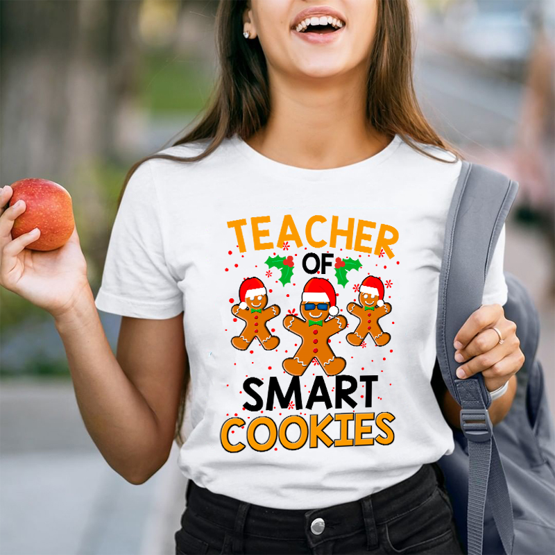 Christmas Teacher Of Smart Cookies T-Shirt