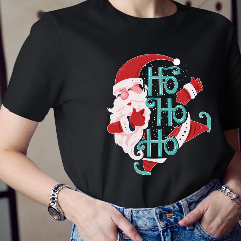 Happy Santa Is Coming Teacher T-Shirt