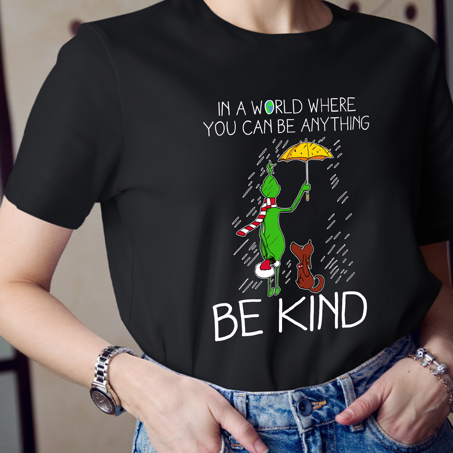 In A World Where You Can Be Anything Be Kind Teacher T-Shirt
