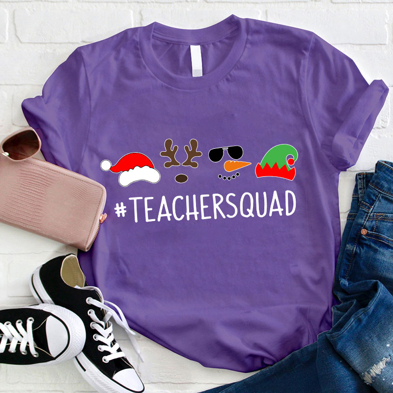 Christmas Vibes Teachersquad Teacher T-Shirt
