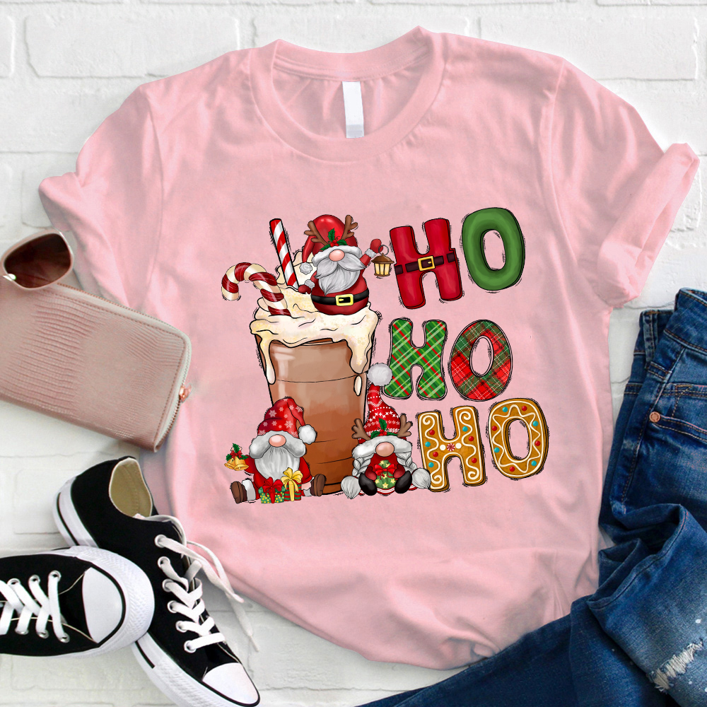 Ho Ho Ho Here Comes The Santa Teacher T-Shirt
