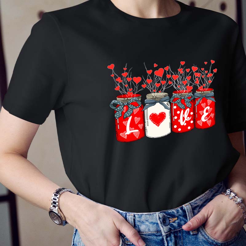 Heart Plants Love Teacher T-Shirt