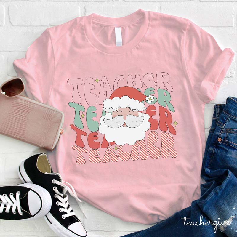 Happy Santa Teacher Teacher T-Shirt