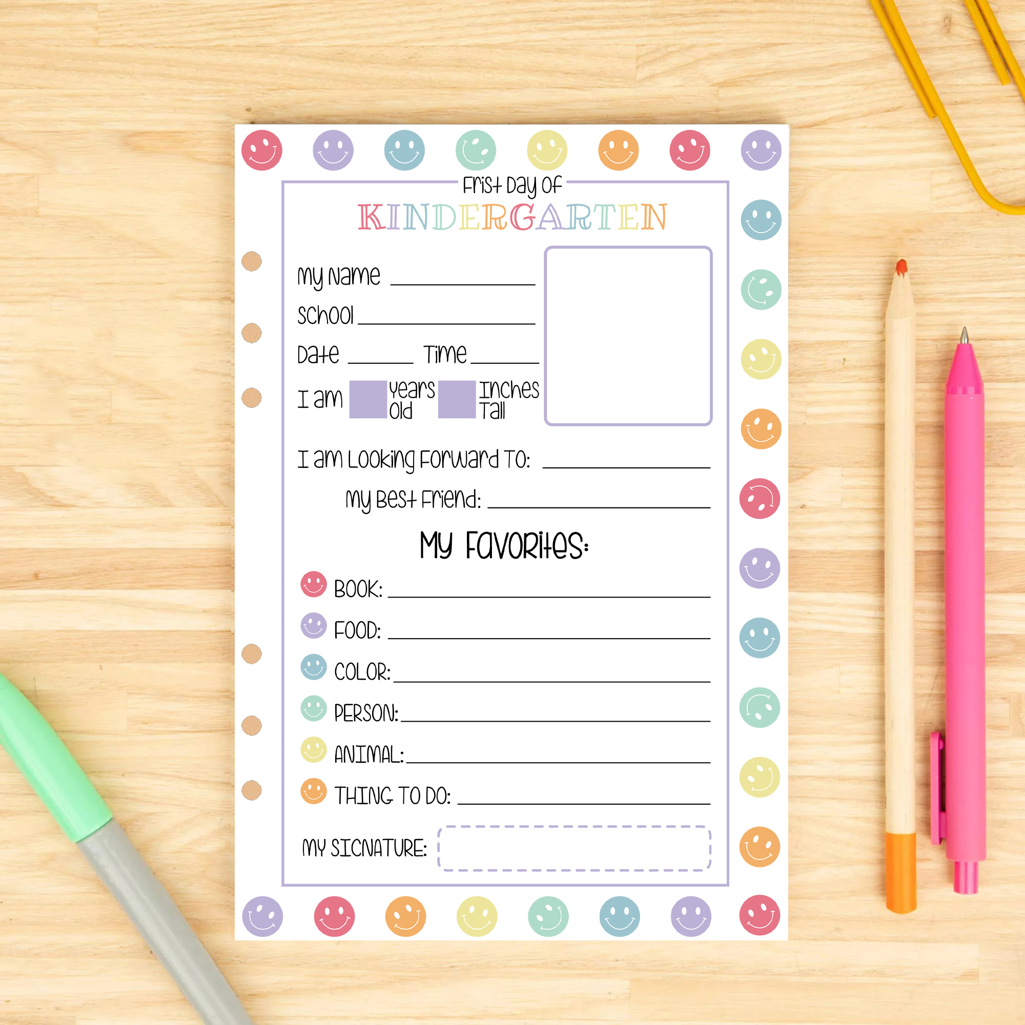 Personalized Exquisite  First Day Notepad