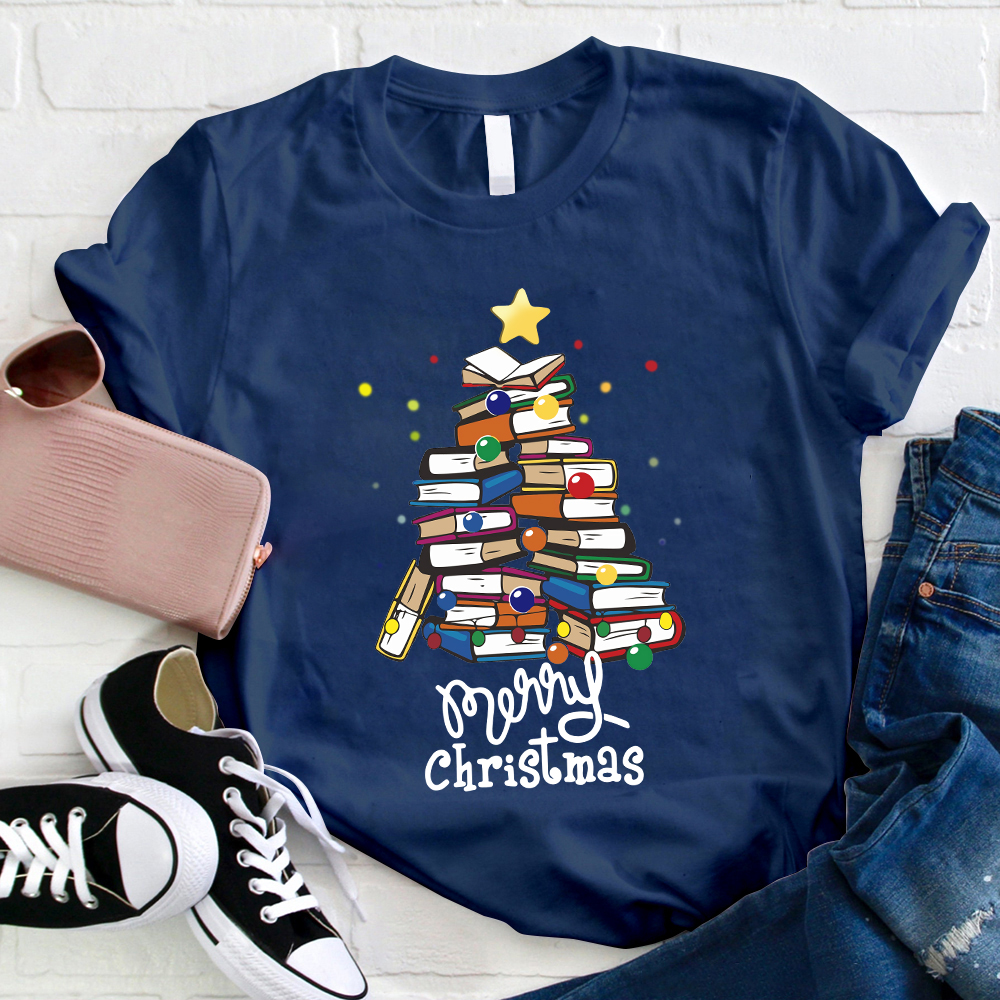 Merry Christmas Books T-Shirt
