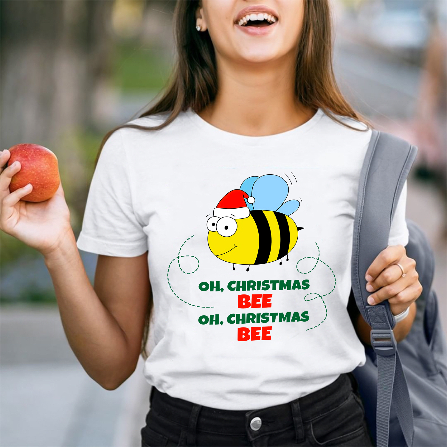 O Christmas Bee O Christmas Bee Teacher T-Shirt