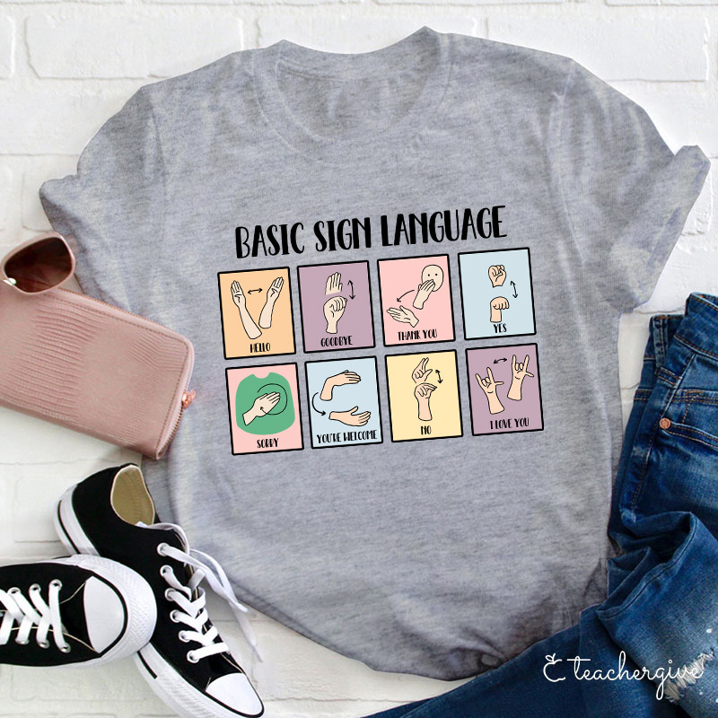 Basic Sign Language Teacher T-Shirt