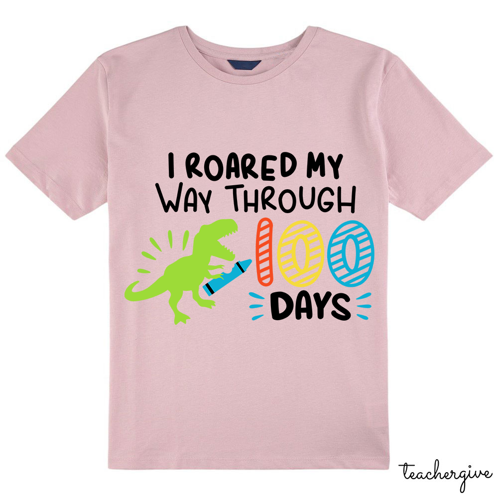 I Roared My Way Through 100 Days Kids T-Shirt