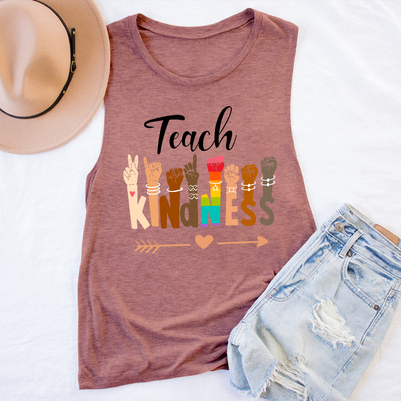 Teach Kindness Teacher Tank Top