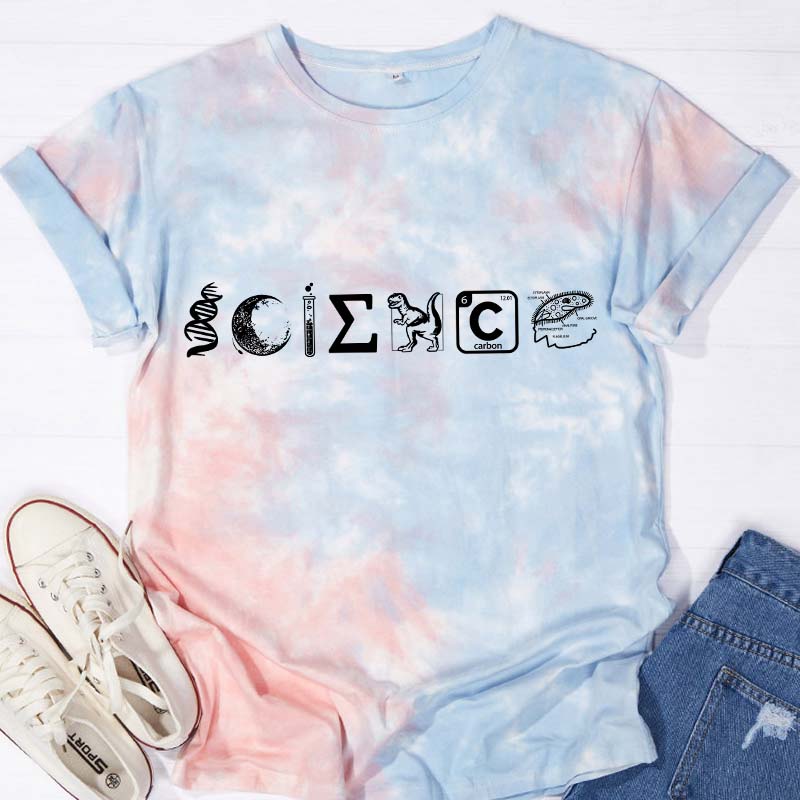 Science Lover Teacher Tie-dye T-Shirt