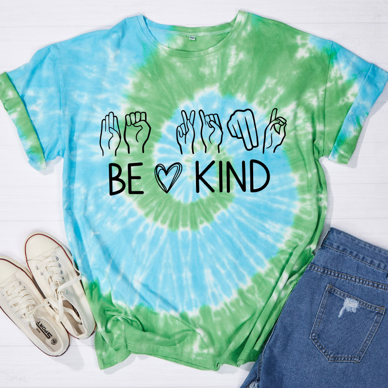 Be Kind Teacher Tie-dye T-Shirt
