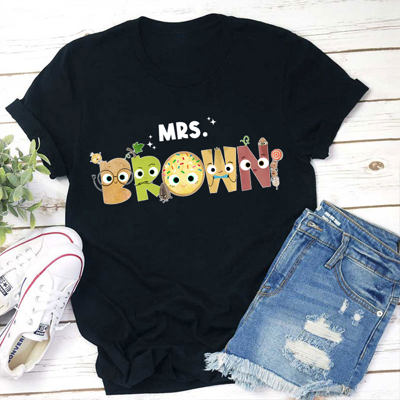 Personalized Name The Smart Cookie The Bad Seed The Couch Potato Teacher T-Shirt