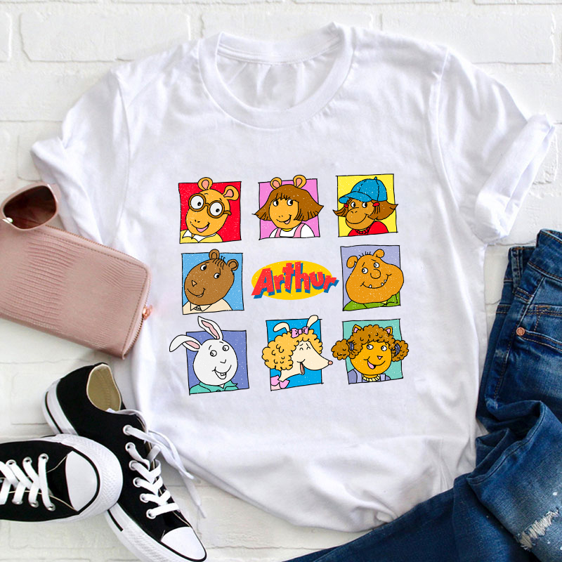 Arthur 9-Box Grid Teacher T-Shirt