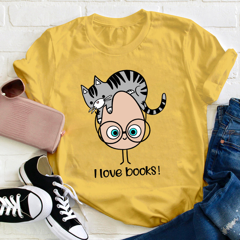 I Love Books Teacher T-Shirt