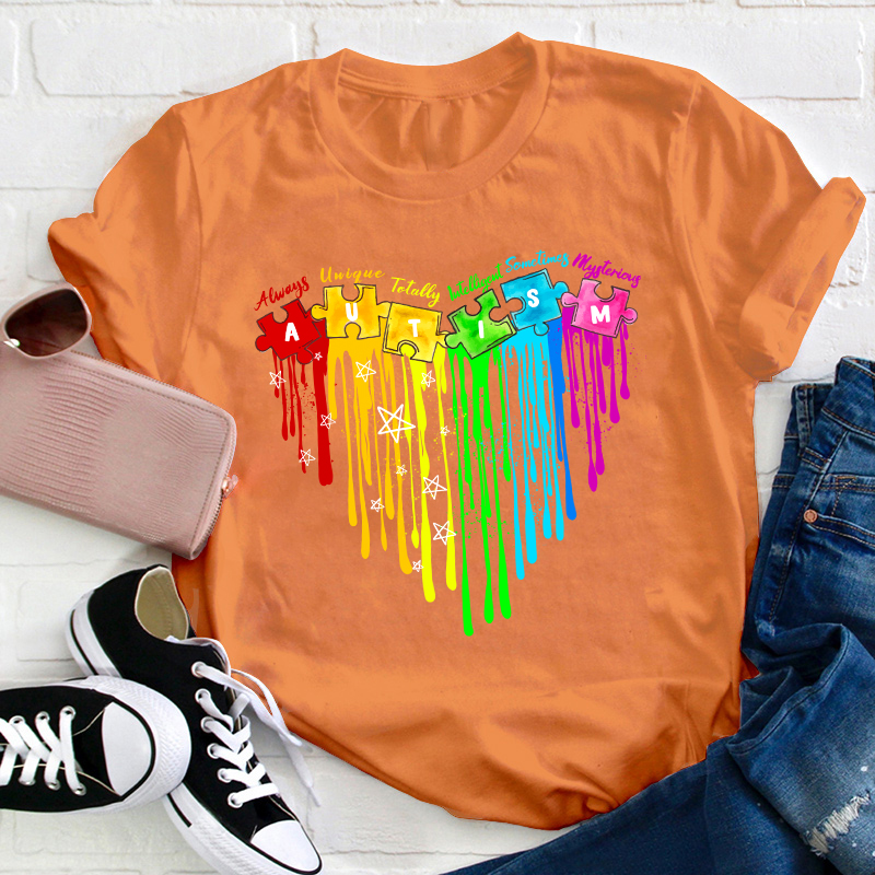 Autism Heart Teacher T-Shirt