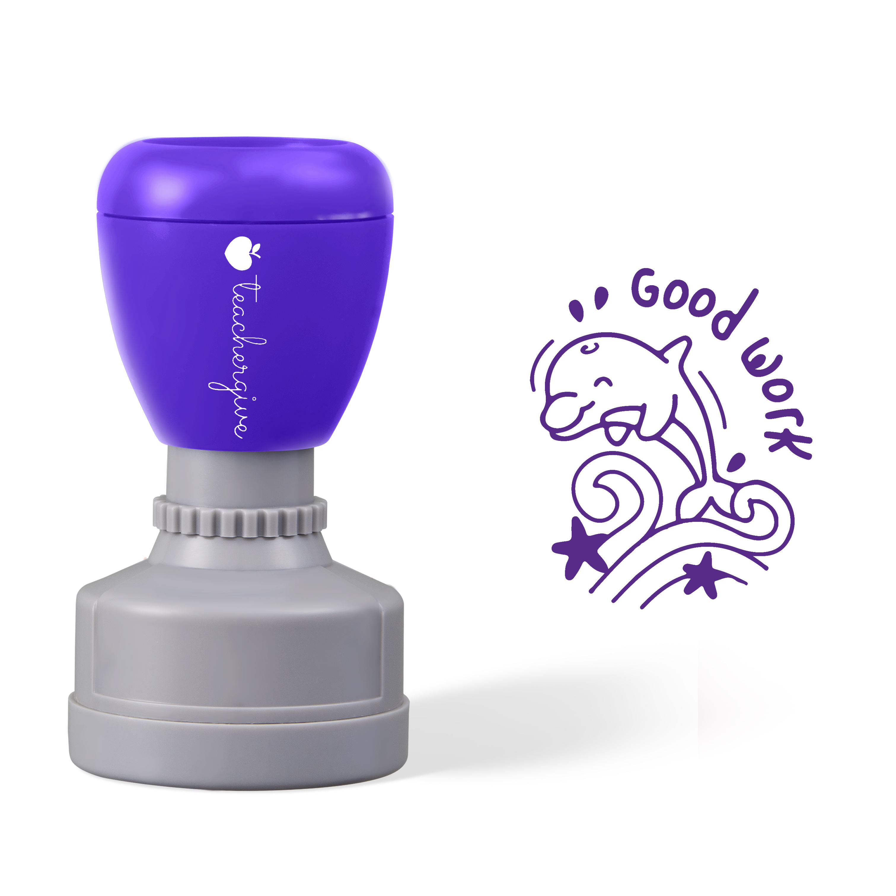 Good Work Dolphin Teacher Stamp