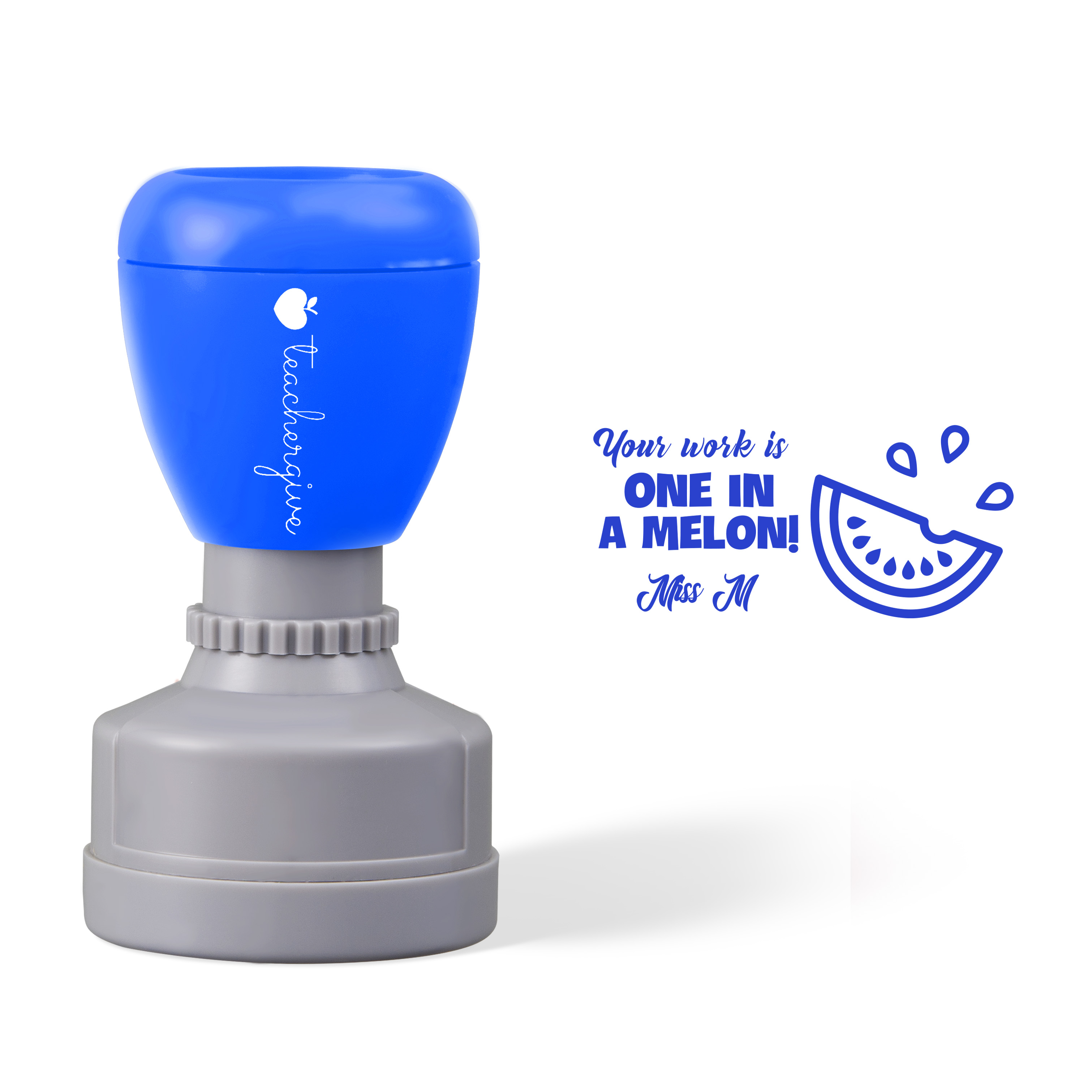 Personalized You'r Work Is One In A Melon Teacher Stamp