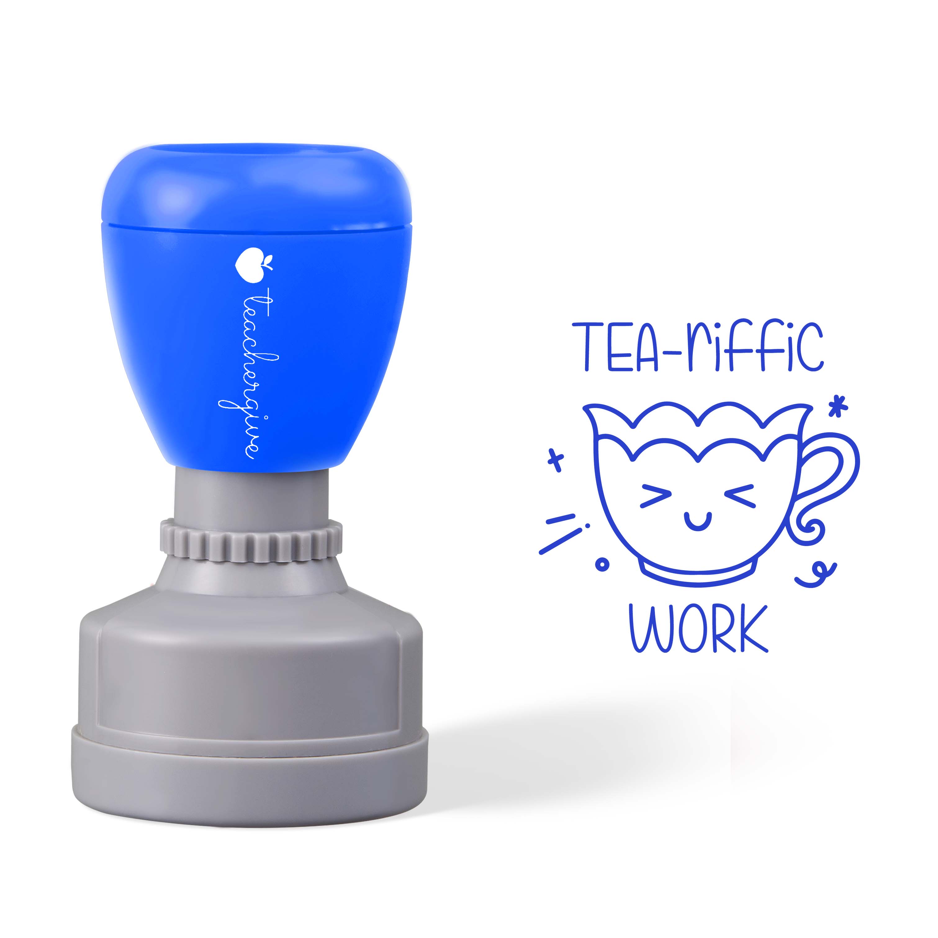 TEA-RIFFIC-WORK Cup  Stamp
