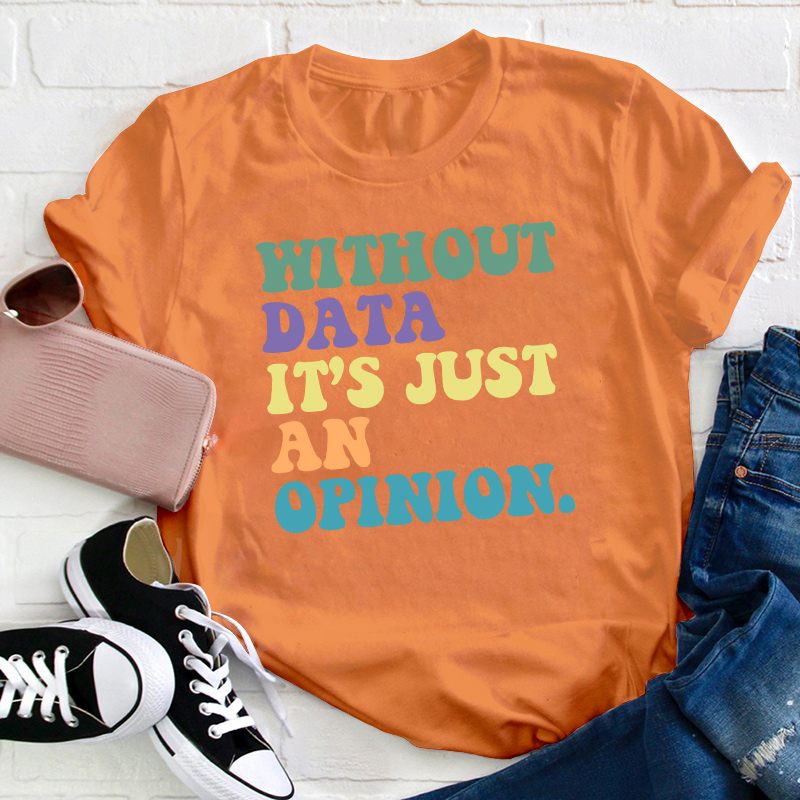 Without Data It's Just An Opinion Teacher T-Shirt