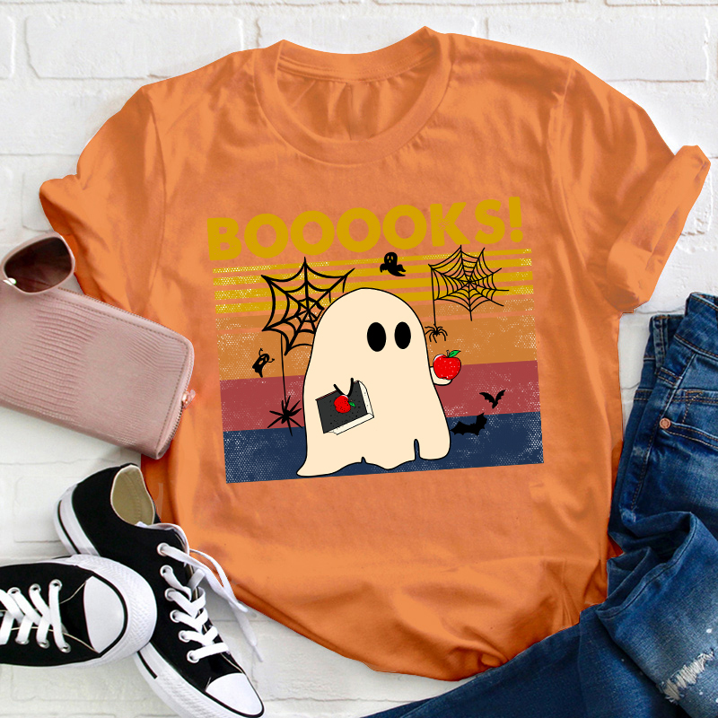 Booooks Happy Halloween Teacher T-Shirt