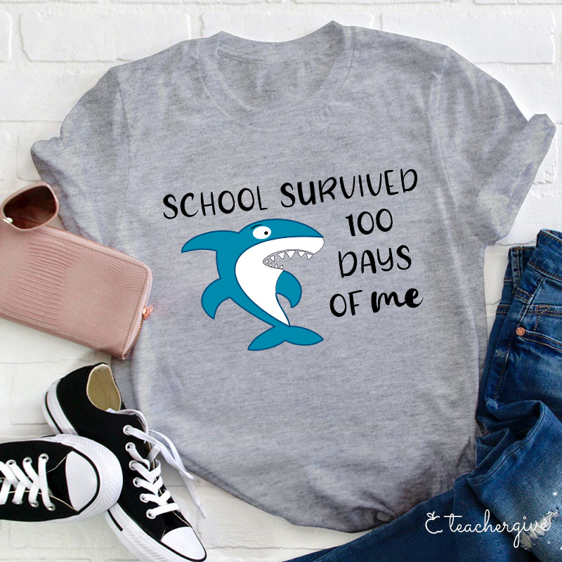 School Survived 100 Days Of Me Teacher T-Shirt