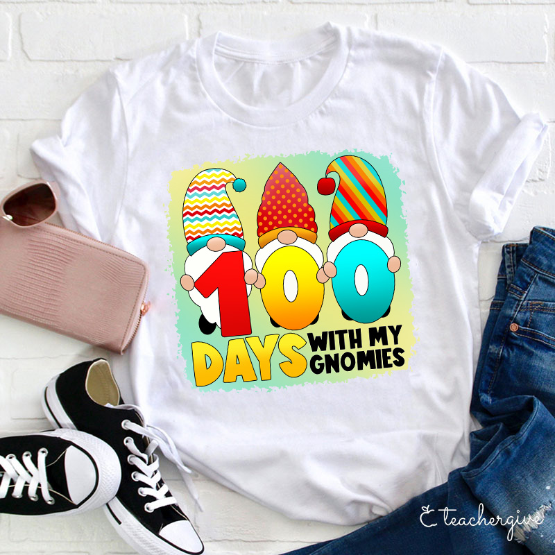 100 Days With My Gnomies Teacher T-Shirt