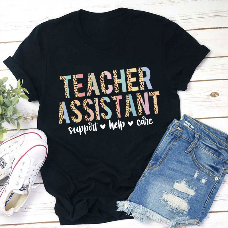 Personalized Support Help Care Teacher T-Shirt