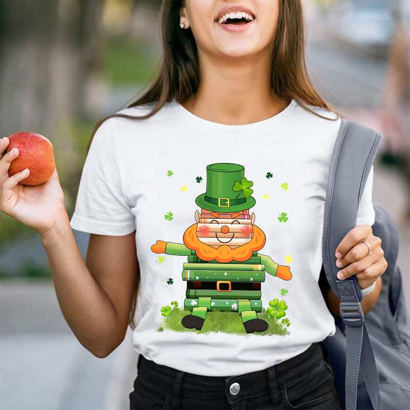 Book Leprechaun Teacher T-Shirt