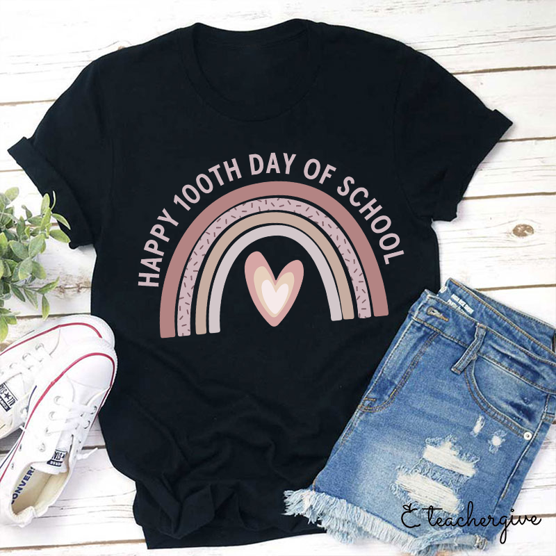 Happy 100th Day Of School Teacher T-Shirt
