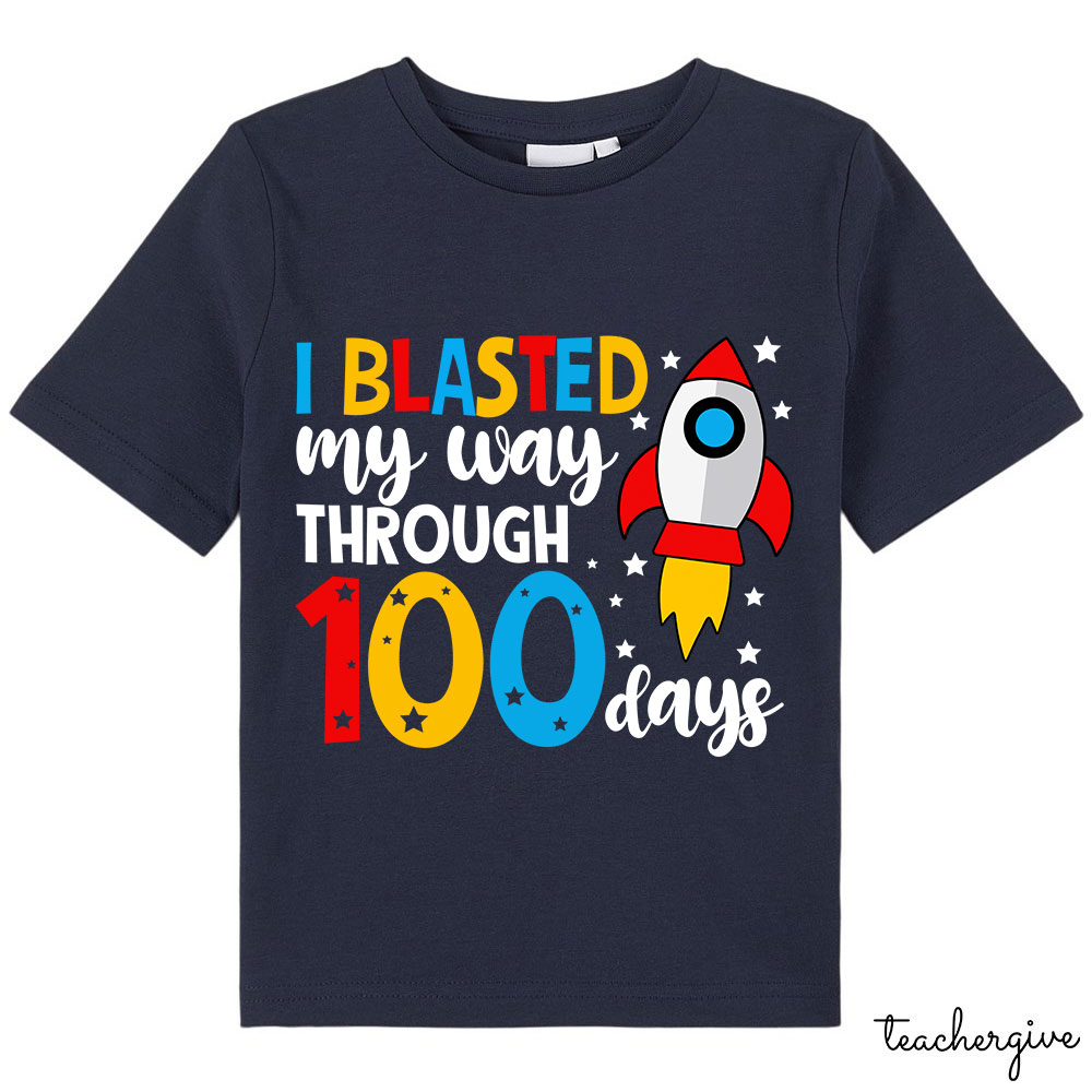 I Blasted My Way Through 100 Days Kids T-Shirt