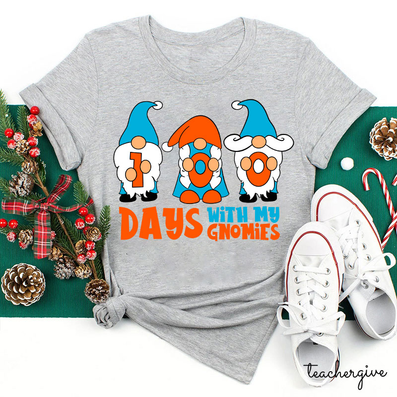 100 Days With My Gnomes Teacher T-Shirt