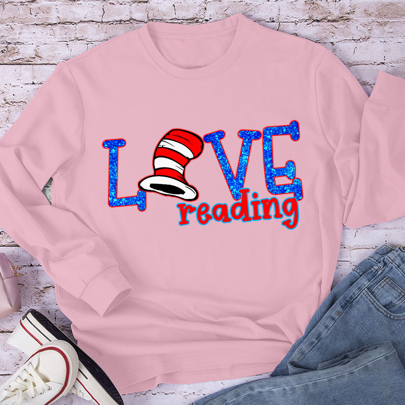 Love Reading Red Hat Long Sleeve T-Shirt