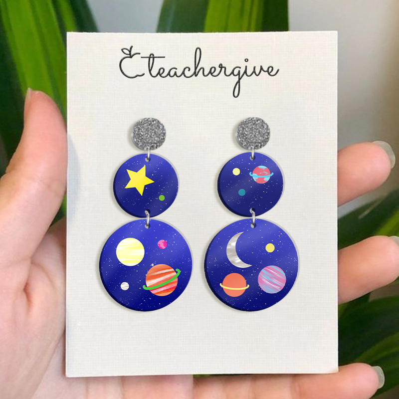 To See The Universe Acrylic Earrings