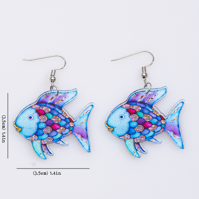 Shining Cartoon Fish  Earrings