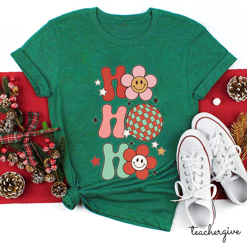 Ho Ho Ho It's Christmas Ball Time Teacher T-Shirt